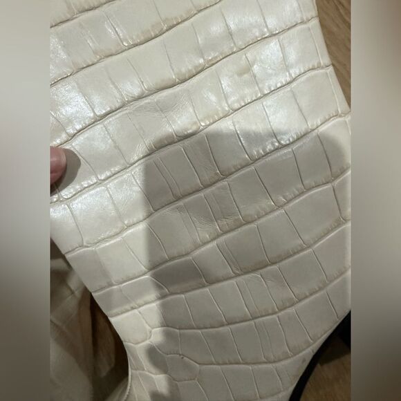 Schutz Maryana Croc-Embossed Leather Boots - Picture 4 of 9